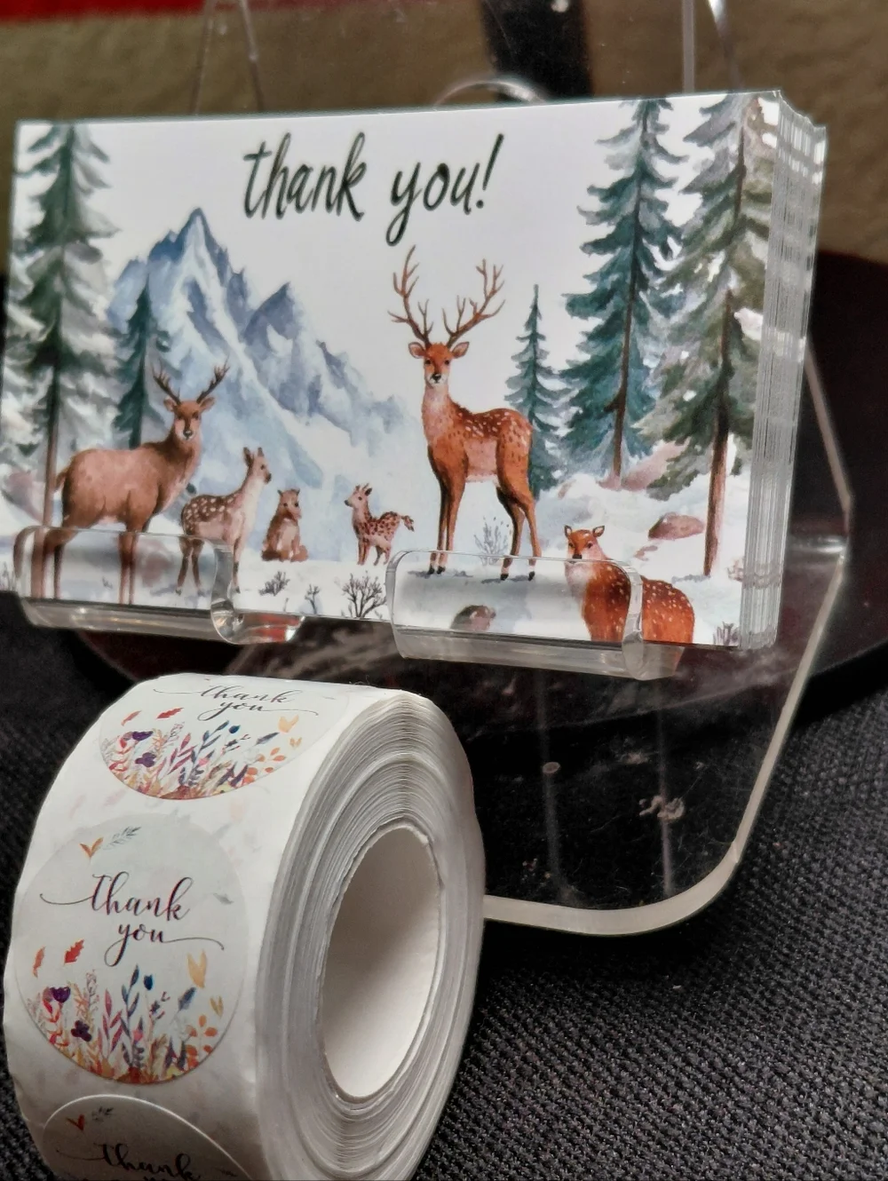 550ct. 50ct. Thank You Cards And 500 Stickers/Bonus 3 Random Polymailers 3.54x2